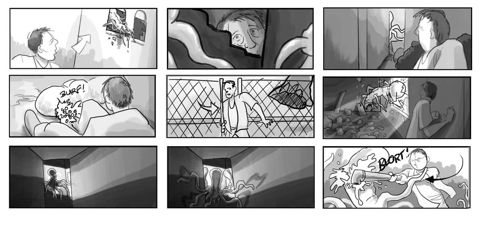 Endangered teaser storyboards, page two.