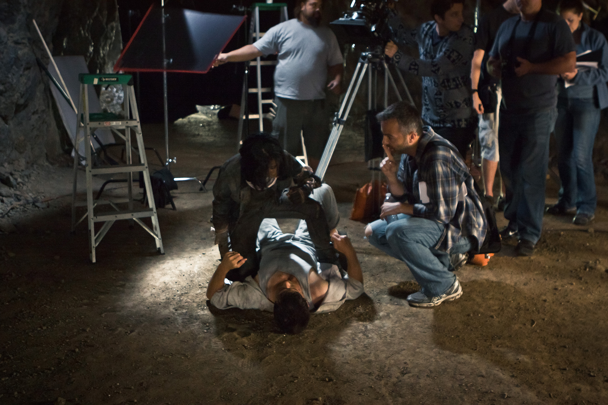 Cave set — night shoot